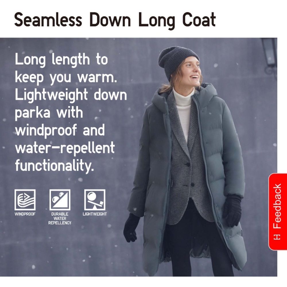 Uniqlo xs grey full length jacket
